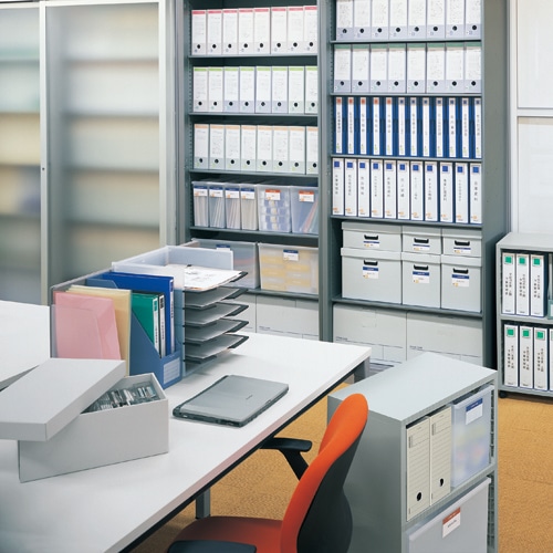 コクヨ ストックボックス(フタ付き) 内寸180×322×260mm グレー フ-SB982M 1個(ご注文単位1個)【直送品】