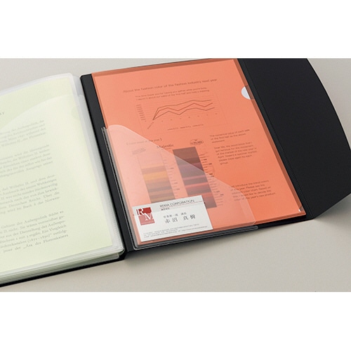 ライオン事務器 ホルダー用ブック(ビジカル) A4タテ 4ポケット 背幅4mm ブルー HB-313B 1冊(ご注文単位1冊)【直送品】