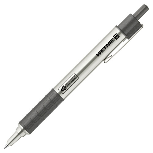 ゼブラ　油性ボールペン　ウェットニー　0.7mm　黒　（軸色：ガンメタリック）　P-BA100-GBK　1本（ご注文単位1本）【直送品】