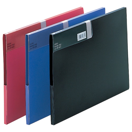 ライオン事務器 ハンドファイル A4 背幅10mm 青 HF-851 1冊(ご注文単位1冊)【直送品】