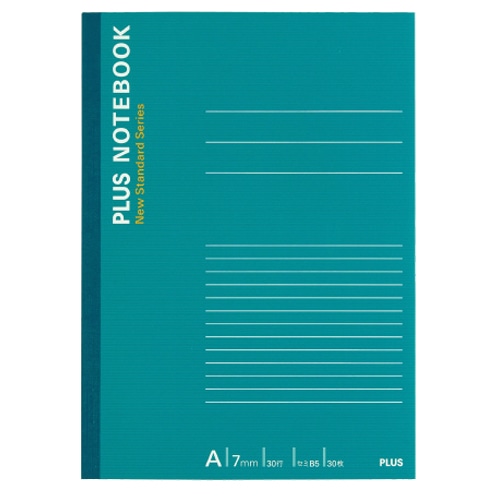 プラス　ノートブック（カラーアソートパックノート）　A4　A罫7mm　35行　40枚　5色　NO-204AS-10CP　1パック（10冊：各色2冊）（ご注文単位1パック）【直送品】