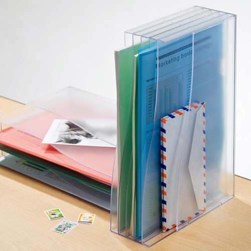 岩崎工業 A4ファイルスタンド クリア ST6143AS 1個(ご注文単位1個)【直送品】