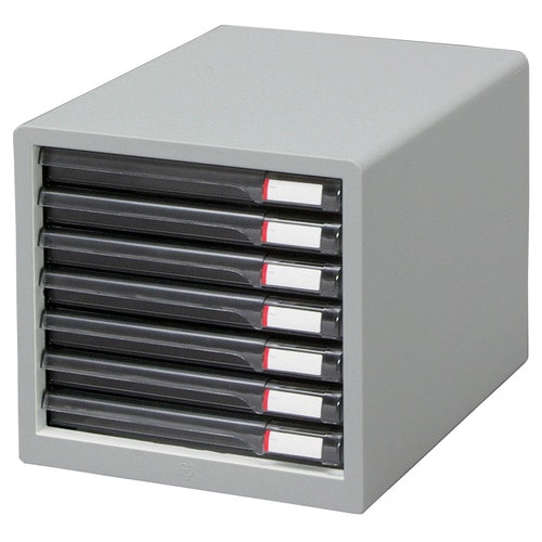 アイリスオーヤマ　レターケース　A4タテ　スリム7段　ライトグレー　L-7SR　1台（ご注文単位1台）【直送品】