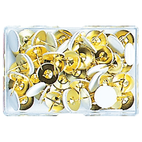 ミツヤ　着色画鋲足長　白　TNL-01-WH　1ケース（40本）（ご注文単位1ケース）【直送品】