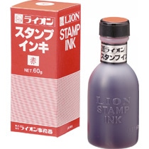ライオン事務器　スタンプ補充インキ（水性染料）　2号　赤　280-40　1個（ご注文単位1個）【直送品】