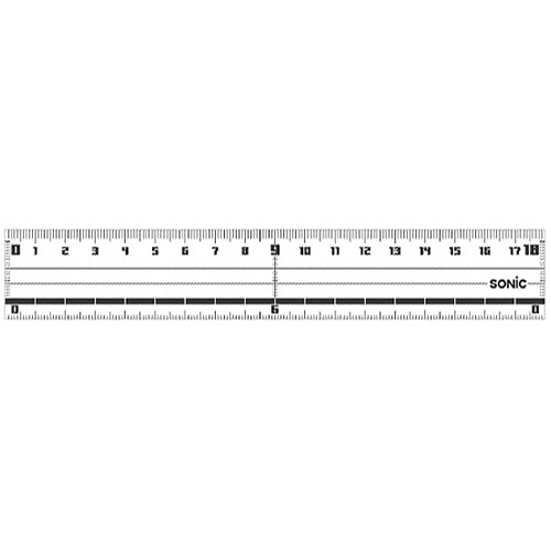 ソニック　読み取り直線定規　18cm　SN-032N　1本（ご注文単位1本）【直送品】
