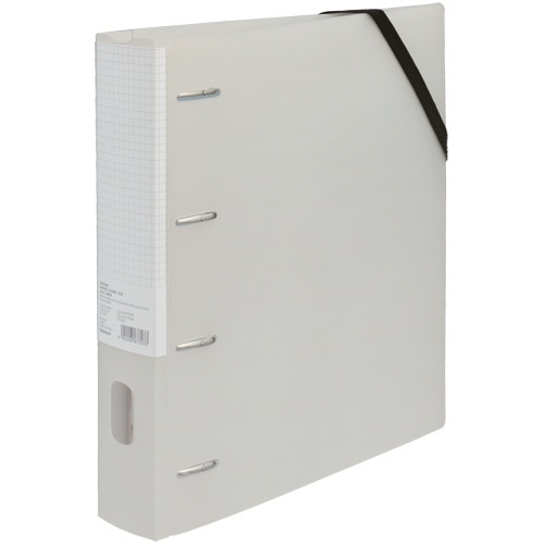 ナカバヤシ　どっさり個別Dリングファイル　A4ワイド　タテ　4穴　背幅60mm　グレー　RF1035GY　1冊（ご注文単位1冊）【直送品】