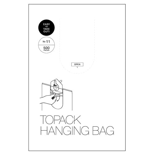 オザックス　トパックハンギングバッグ　11号　1パック（500枚）（ご注文単位1パック）【直送品】