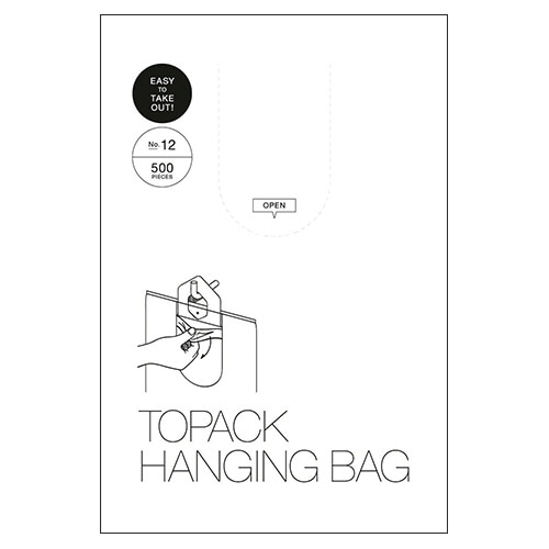 オザックス　トパックハンギングバッグ　12号　1パック（500枚）（ご注文単位1パック）【直送品】