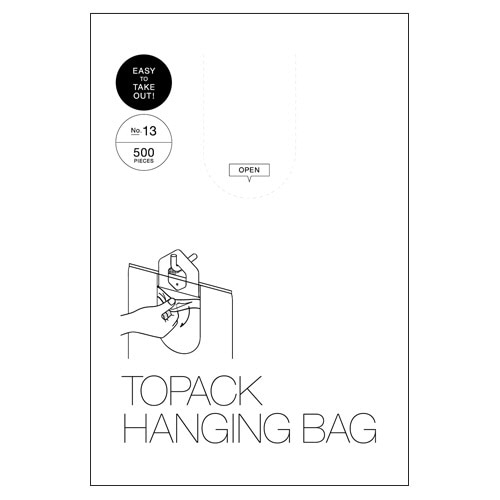 オザックス　トパックハンギングバッグ　13号　1パック（500枚）（ご注文単位1パック）【直送品】