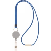 ライオン事務器　名札用ストラップ　ブルー　N-5P　1本（ご注文単位1本）【直送品】