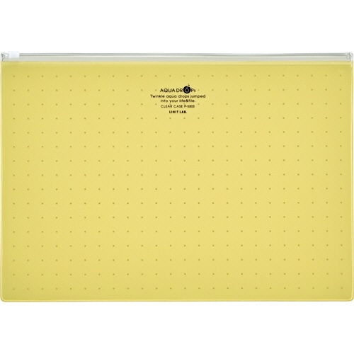 リヒトラブ　AQUA　DROPs　クリヤーケース　A4ヨコ　黄　F-5303-5　1枚（ご注文単位1枚）【直送品】