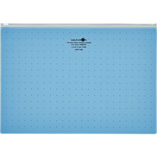 リヒトラブ　AQUA　DROPs　クリヤーケース　A4ヨコ　青　F-5303-8　1枚（ご注文単位1枚）【直送品】