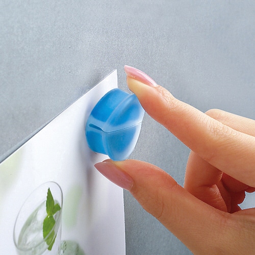 コクヨ 超強力マグネット<プニョプニョマグネット> φ30×12mm 青・ピンク マク-830-1 1パック(2個)(ご注文単位1パック)【直送品】