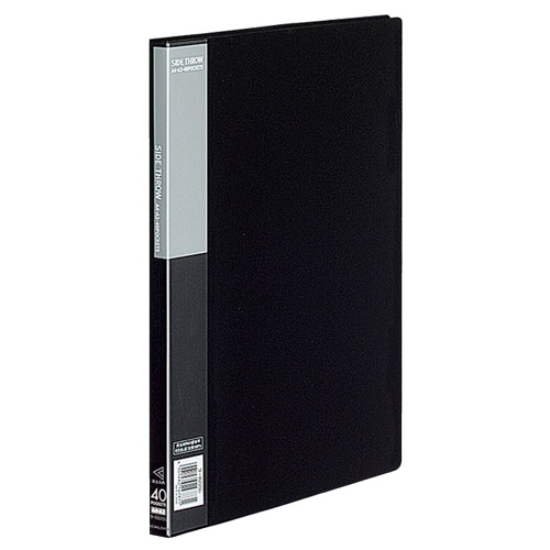 コクヨ　クリヤーブック（ベーシック）　固定式・サイドスロー　A4タテ　40ポケット　背幅17mm　黒　ヨコ入れ　ラ-B220D　1冊（ご注文単位1冊）【直送品】