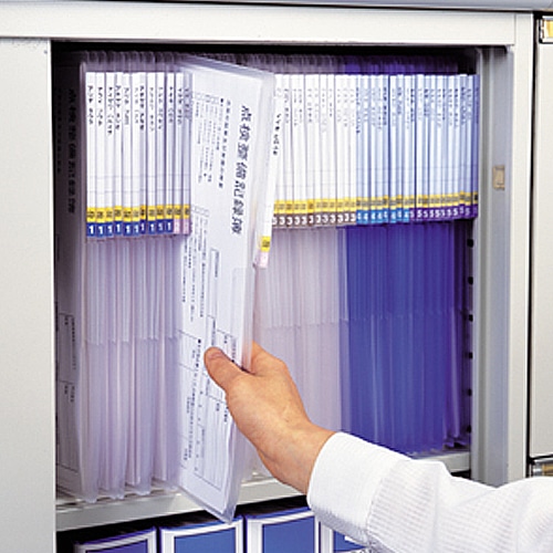 リヒトラブ リクエスト 立体見出し付クリヤーホルダー A4 乳白 G6305-1 1パック(5枚)(ご注文単位1パック)【直送品】