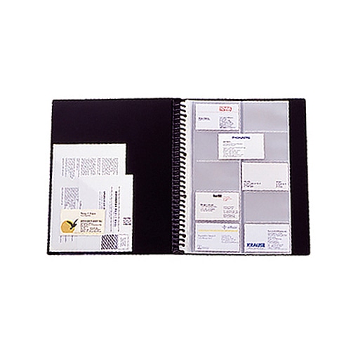 リヒトラブ リクエスト 名刺帳(ポケット交換タイプ) A4タテ 30穴 360カード ヨコ入れ 藍 G8812-11 1冊(ご注文単位1冊)【直送品】