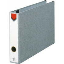 ライオン事務器　スモールファイル　B4ヨコ　2穴　270枚収容　背幅60mm　グレー　No.30-B4E　1冊（ご注文単位1冊）【直送品】