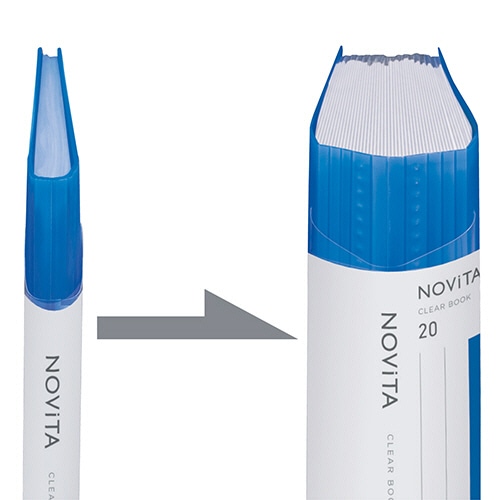 コクヨ クリヤーブック(ノビータ) 固定式 A4タテ 20ポケット 背幅5~40mm 青 ラ-NV20B 1冊(ご注文単位1冊)【直送品】