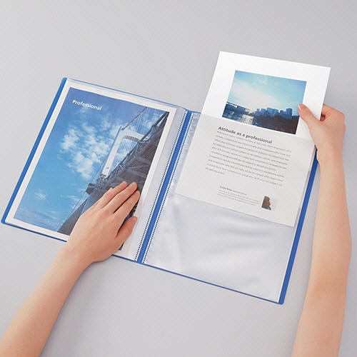 コクヨ　クリヤーブック（ノビータ）　固定式　A4タテ　20ポケット　背幅5～40mm　透明　ラ-NV20T　1冊（ご注文単位1冊）【直送品】