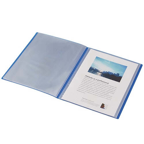 コクヨ　クリヤーブック（ノビータ）　固定式　A4タテ　20ポケット　背幅5～40mm　黄　ラ-NV20Y　1冊（ご注文単位1冊）【直送品】