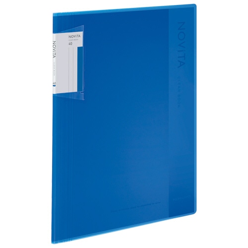 コクヨ　クリヤーブック（ノビータ）　固定式　A4タテ　40ポケット　背幅8～50mm　青　ラ-NV40B　1冊（ご注文単位1冊）【直送品】