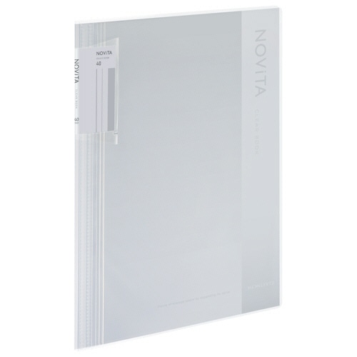 コクヨ　クリヤーブック（ノビータ）　固定式　A4タテ　40ポケット　背幅8～50mm　透明　ラ-NV40T　1冊（ご注文単位1冊）【直送品】