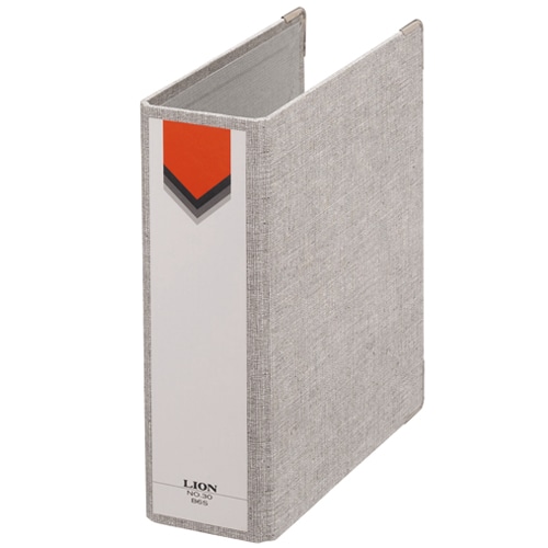 ライオン事務器　スモールファイル　B6タテ　2穴　270枚収容　背幅60mm　グレー　No.30-B6S　1冊（ご注文単位1冊）【直送品】