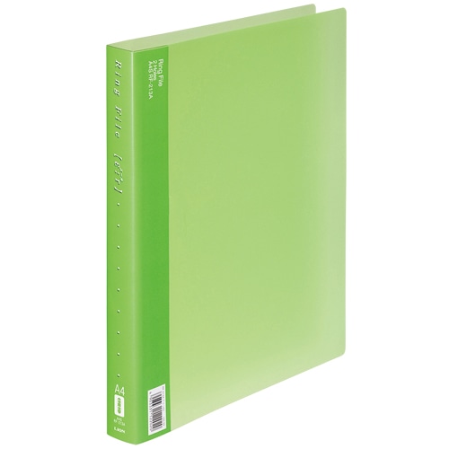 ライオン事務器　リングファイル（エール）　A4タテ　2穴　150枚収容　背幅30mm　グリーン　RF-213A　1冊（ご注文単位1冊）【直送品】