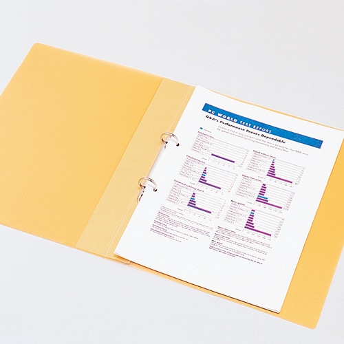 ライオン事務器 リングファイル(エール) A4タテ 2穴 150枚収容 背幅30mm オレンジ RF-213A 1冊(ご注文単位1冊)【直送品】