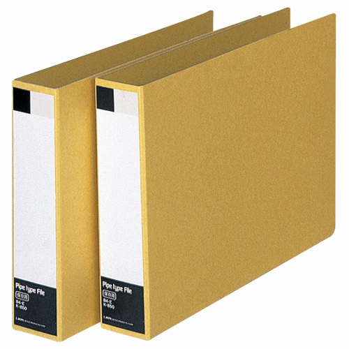 ライオン事務器　パイプ式保存ファイル　片開き　A4タテ　500枚収容　50mmとじ　背幅67mm　クラフト　K-853　1冊（ご注文単位1冊）【直送品】