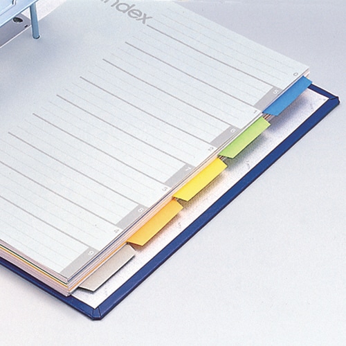 ライオン事務器 カラーインデックス A4タテ 2・4穴 5色5山 CI-73 1組(ご注文単位1組)【直送品】