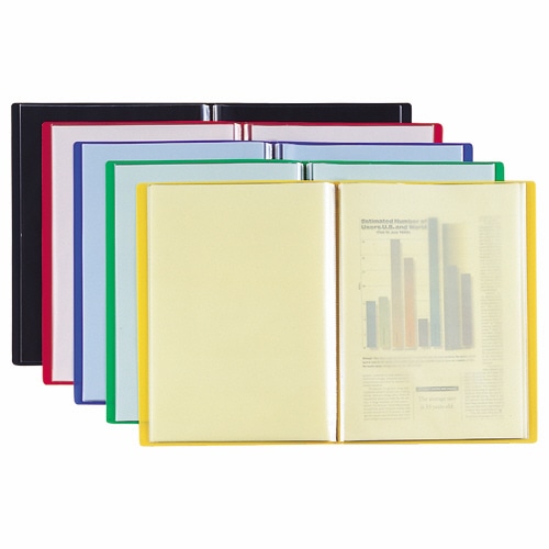 ライオン事務器　クリアーブック（ノイル）　A4タテ　20ポケット　背幅14mm　レッド　CR-20n　1冊（ご注文単位1冊）【直送品】