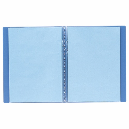 ライオン事務器　クリアーブック（エール）　A4タテ　20ポケット　背幅14mm　ブルー　CR-20A　1冊（ご注文単位1冊）【直送品】