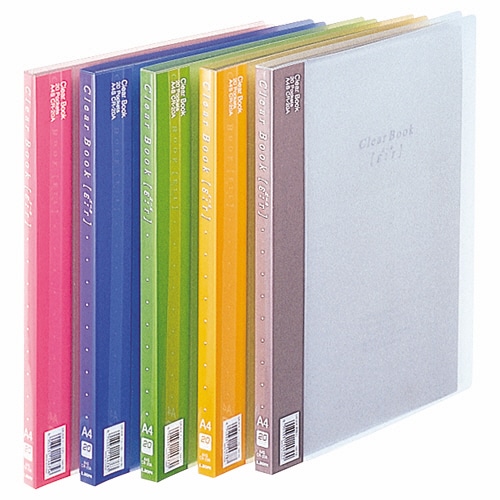 ライオン事務器　クリアーブック（エール）　A4タテ　20ポケット　背幅14mm　オレンジ　CR-20A　1冊（ご注文単位1冊）【直送品】