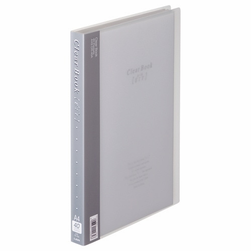 ライオン事務器　クリアーブック（エール）　A4タテ　40ポケット　背幅27mm　透明　CR-40A　1冊（ご注文単位1冊）【直送品】