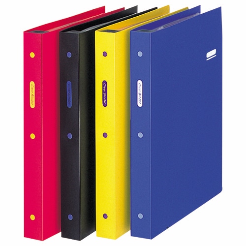 ライオン事務器　クリアーバインダー　A4タテ　30穴　30ポケット付属　背幅35mm　ワインレッド　CB-253　1冊（ご注文単位1冊）【直送品】