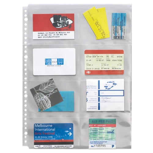 ライオン事務器　分類ポケット　A4タテ　2・4・30穴　片面8ポケット　BP-8　1パック（5枚）（ご注文単位1パック）【直送品】