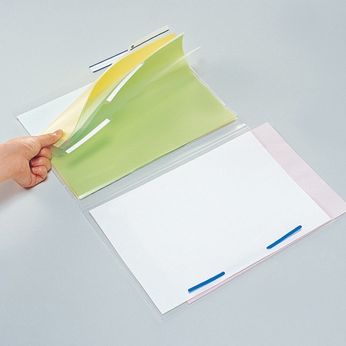 ライオン事務器 介護ホルダー A4 中仕切り付 KH-3P 1冊(ご注文単位1冊)【直送品】