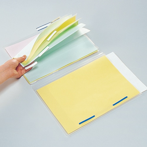 ライオン事務器 介護ホルダー A4 中仕切り付 KH-5P 1冊(ご注文単位1冊)【直送品】