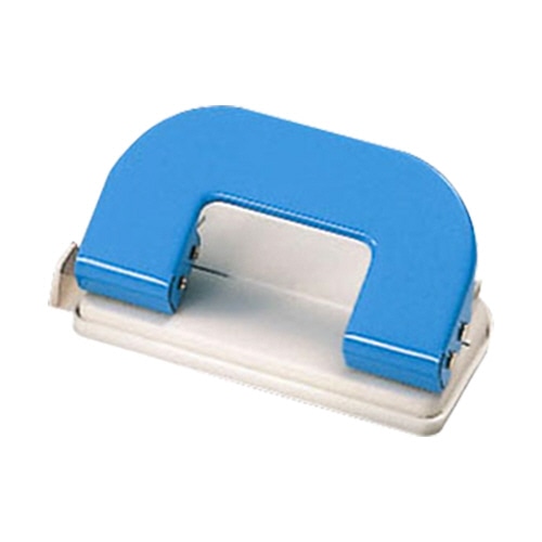 ライオン事務器 2穴パンチ 10枚穿孔 パステルブルー No.32 1台(ご注文単位1台)【直送品】