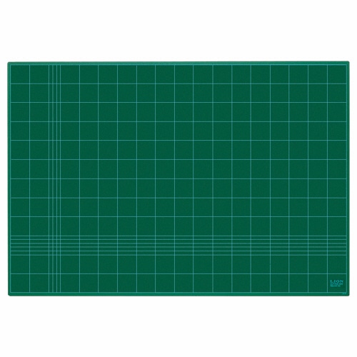 ライオン事務器　カッティングマット　再生PVC製　片面使用　300×220×3mm　グリーン　CM-30H　1枚（ご注文単位1枚）【直送品】
