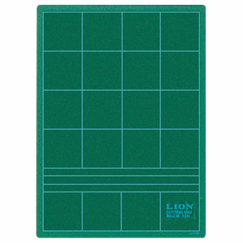 ライオン事務器　カッティングマット　再生PVC製　片面使用　300×220×3mm　グリーン　CM-30H　1枚（ご注文単位1枚）【直送品】