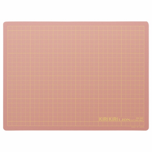 ライオン事務器　カッティングマット　KIRIKIRI　再生PVC製　320×240×1.2mm　ピンク　CM-30K　1枚（ご注文単位1枚）【直送品】