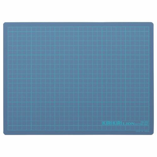 ライオン事務器　カッティングマット　KIRIKIRI　再生PVC製　320×240×1.2mm　ブルー　CM-30K　1枚（ご注文単位1枚）【直送品】