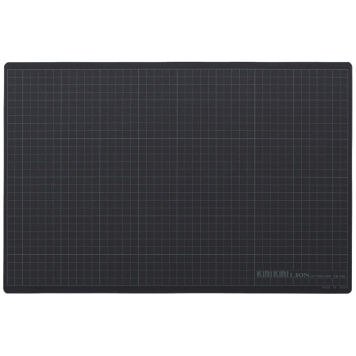 ライオン事務器　カッティングマット　KIRIKIRI　再生PVC製　450×300×1.2mm　グレー　CM-45K　1枚（ご注文単位1枚）【直送品】
