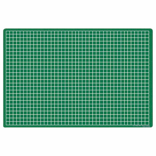 ライオン事務器　カッティングマット　再生オレフィン製　両面使用　450×300×3mm　グリーン　CM-45S　1枚（ご注文単位1枚）【直送品】