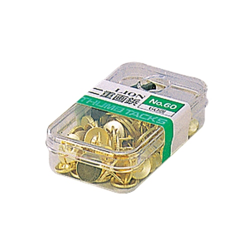 ライオン事務器 画鋲 No.60 1ケース(60本)(ご注文単位1ケース)【直送品】
