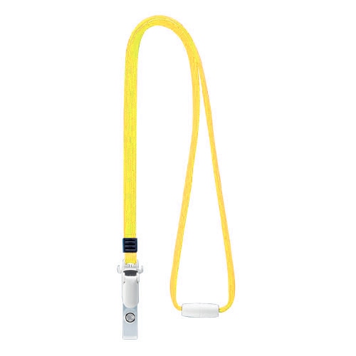 ライオン事務器　名札用ストラップ　イエロー　N-8P　1本（ご注文単位1本）【直送品】