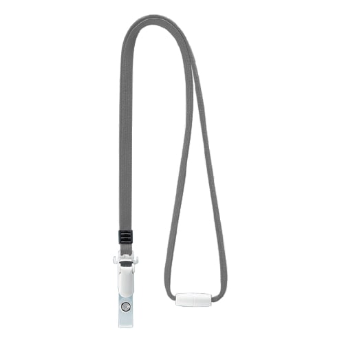 ライオン事務器　名札用ストラップ　グレー　N-8P　1本（ご注文単位1本）【直送品】